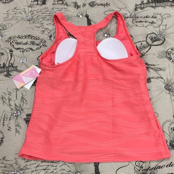 GO by Gossip Wavelength Textured Scoop-Neck Tankin - Picture 5 of 8